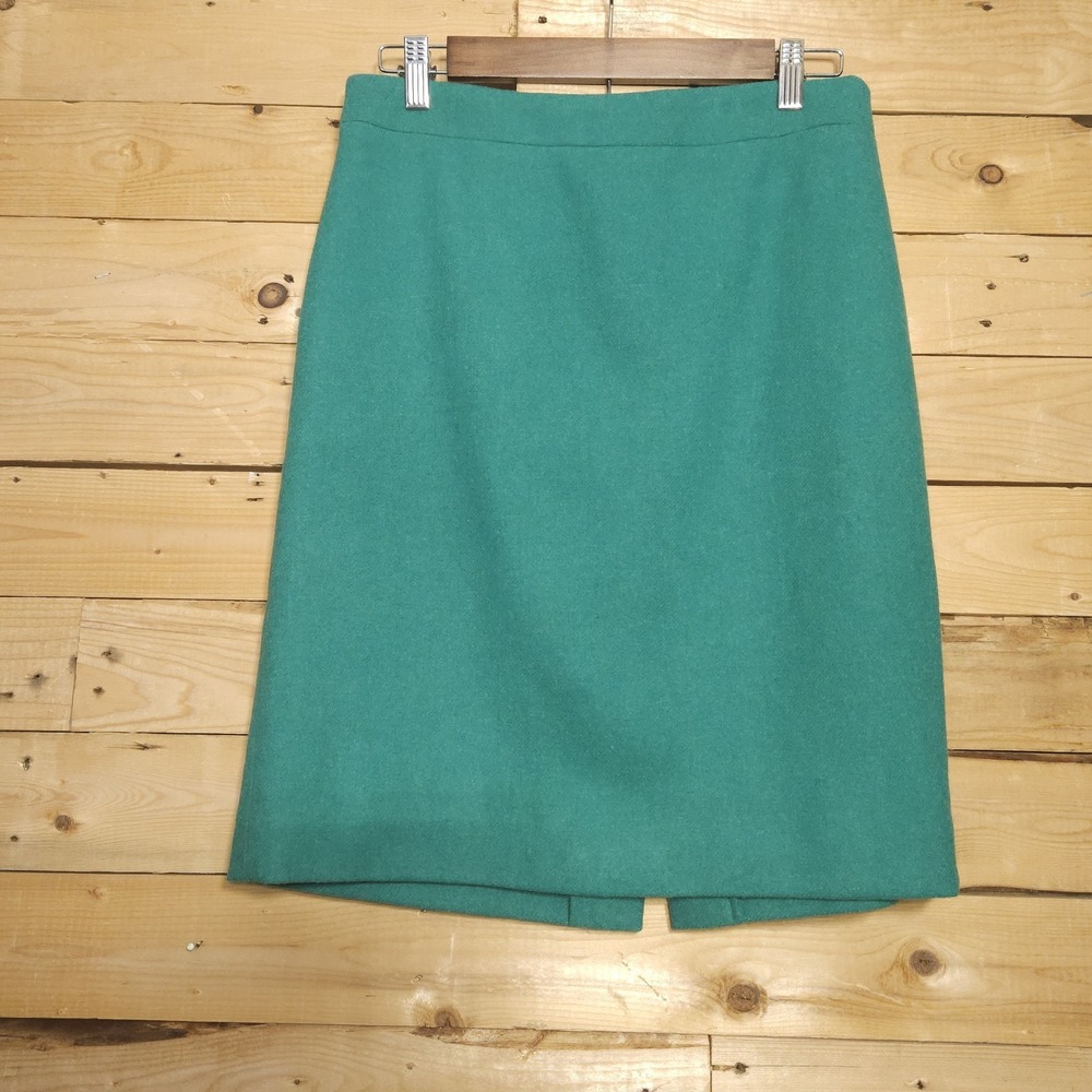 J. Crew Green Pencil Skirt